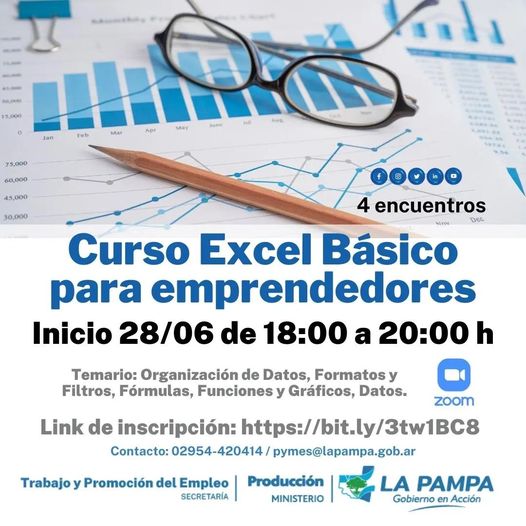 El Ministerio de Producción invita a la capacitación sobre «Curso Excel Básico para emprendedores