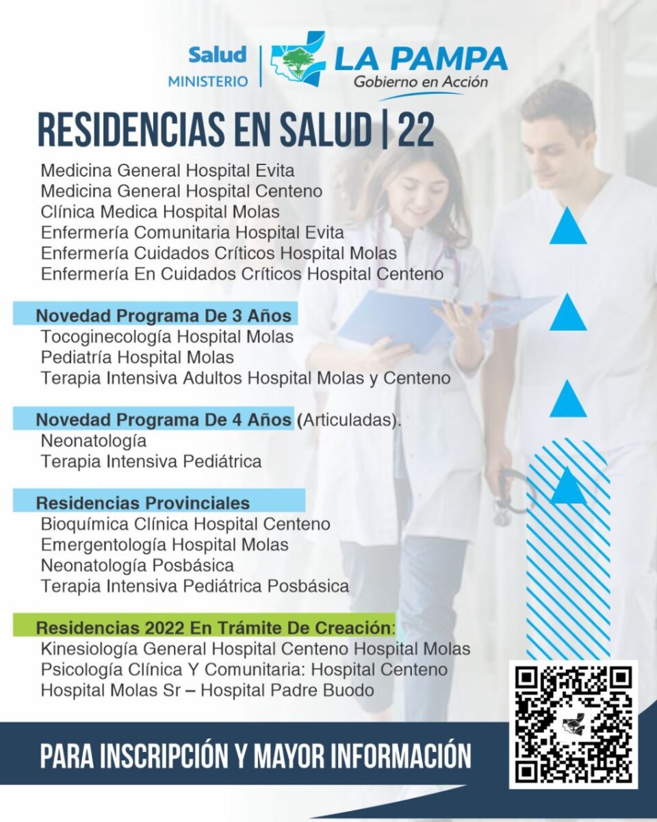 Abren inscripciones para residencias en Salud