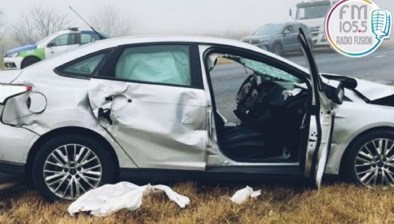 Productora agropecuaria pampeana involucrada en un triple choque en ruta 5