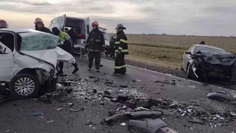 Ruta 3: dos personas murieron en un impresionante choque frontal