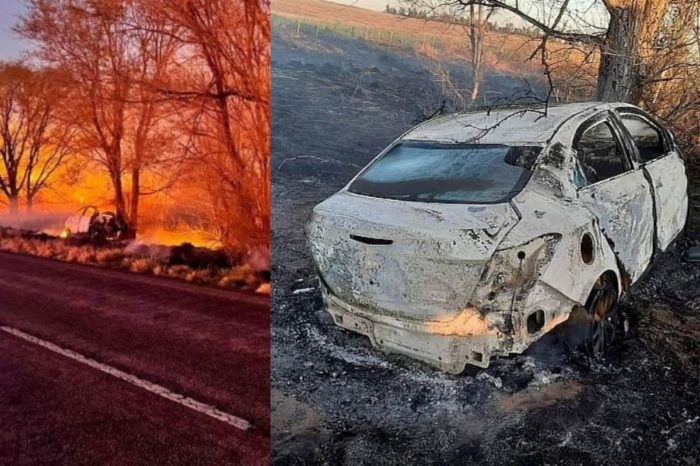 Joven docente pampeana murió en Ruta 85 cerca de Pellegrini tras chocar contra un árbol y prenderse fuego el vehículo
