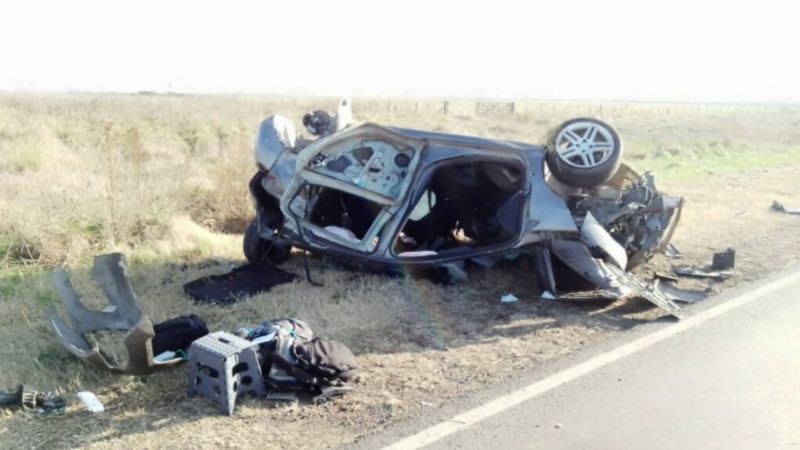 Pampeano despistó y volcó en la ruta 226, fue hospitalizado