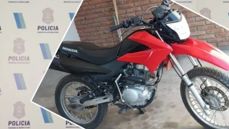 Una moto robada en General Villegas fue hallada y recuperada en Intendente Alvear
