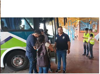 Trabajo, Transporte y gremio en control de choferes de micros de media y larga distancia
