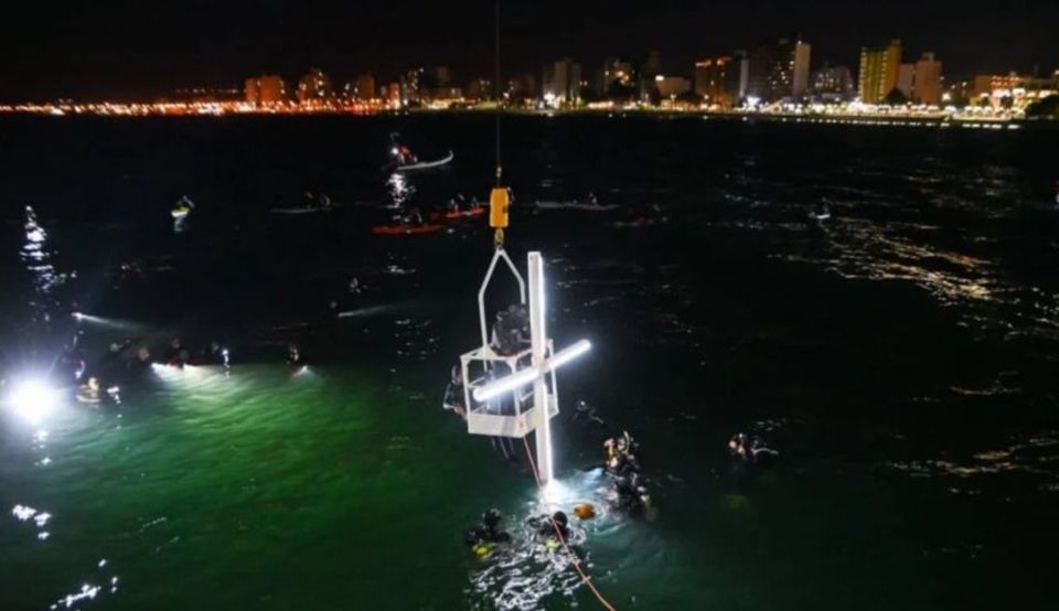 Chubut: Vía Crucis submarino, la historia de un hecho único en el mundo