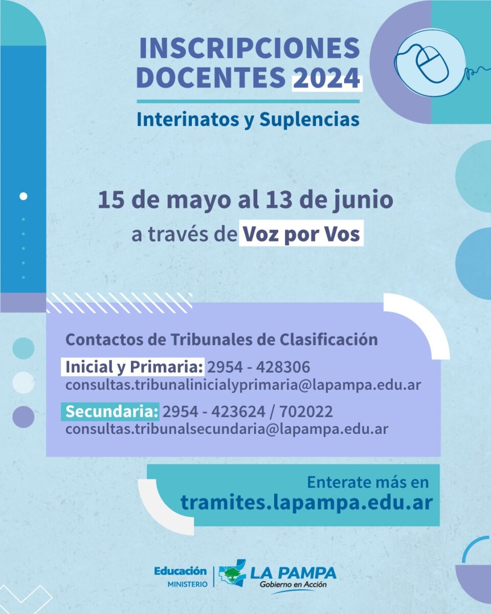 finalizan las inscripciones docentes para el Ciclo Lectivo 2024