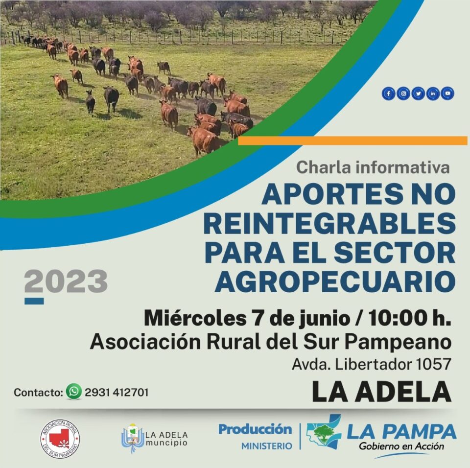 Charla informativa para el sector agropecuario en La Adela